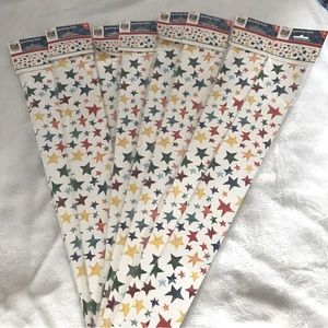 Eric Carle Sparkling Stars 3” wide borders, New with tags. Set of 8.